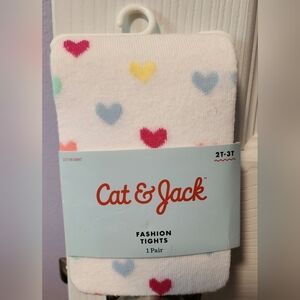 Cat & Jack Colorful Heart Pattern Tights